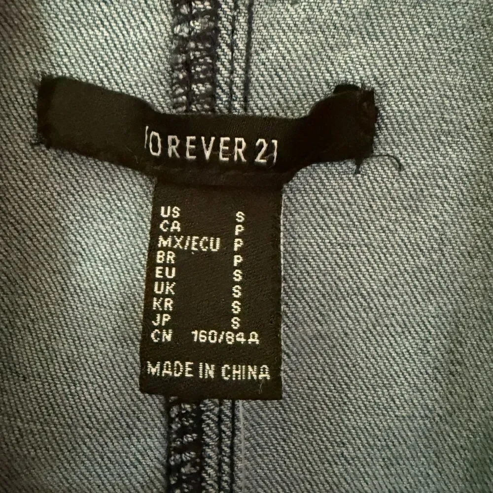 New Forever 21 Blue Denim Vest - Picture 2 of 4